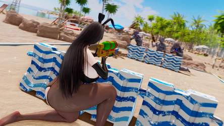 YeYeBirdie Additional Content 4k Part 5/BBC Beach Sequel/Water Gun Outfits/Watergun Fight Bunny Suit 4K.mp4